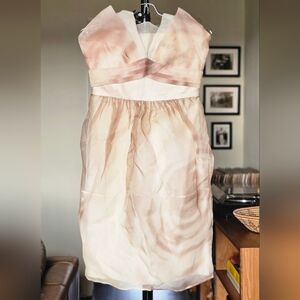 BCBGMaxAzria Strapless Silk Chiffon Cocktail Dress